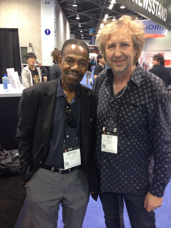 NIls and Ndugu Chancellor at NAMM 2015